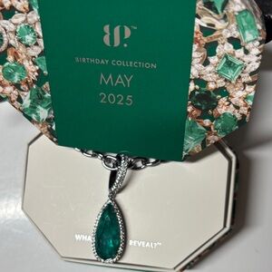 BP Silver and Teal Pendant Necklace